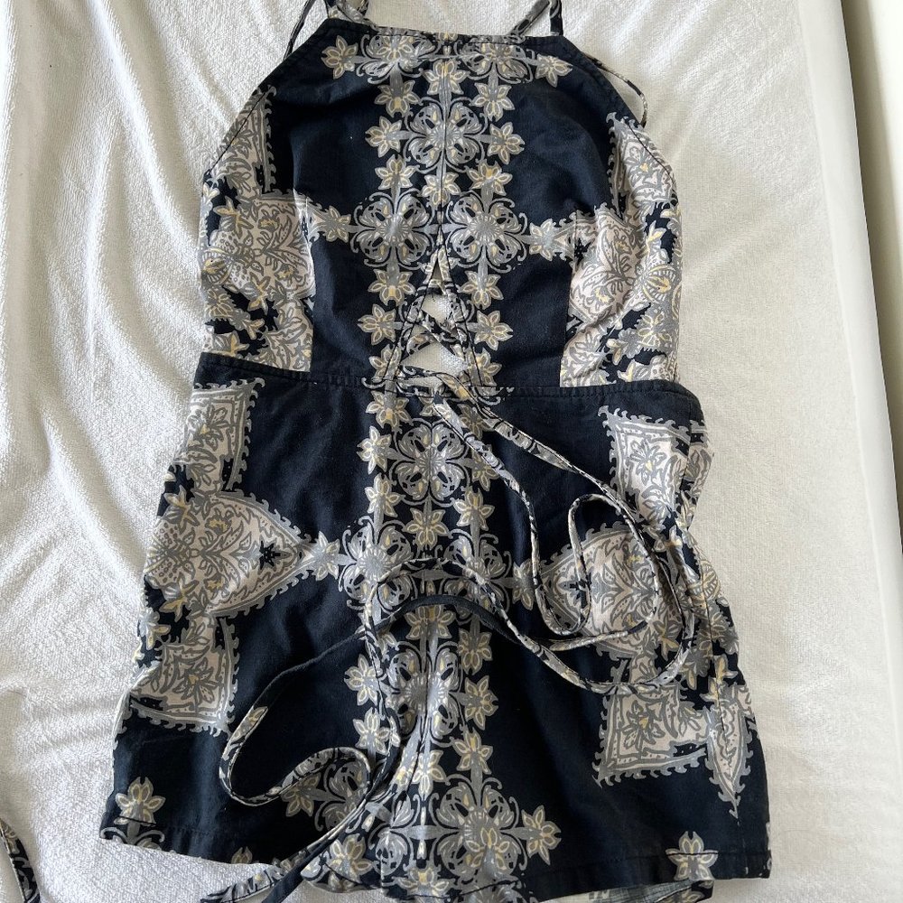 Black Free People Backless Romper